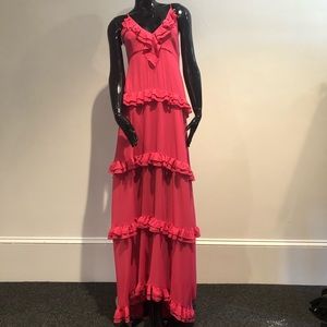 Nicole Miller Ruffle Trimmed Gown